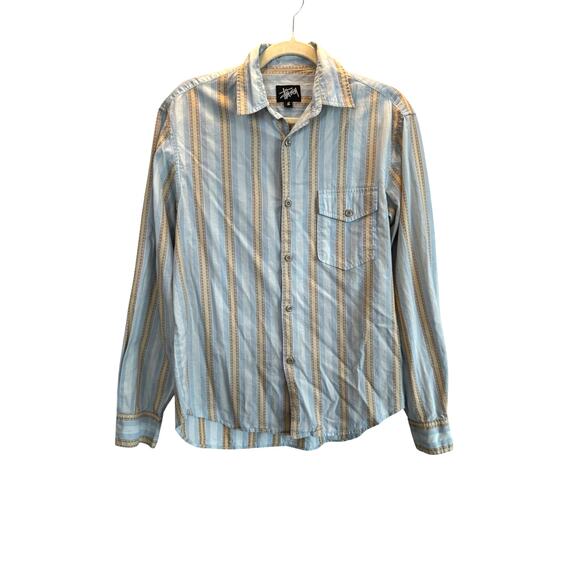 Vintage 1990s Stüssy Button-Up Shirt (Size S)-Made in the USA-Rare and Unique - Picture 1 of 6